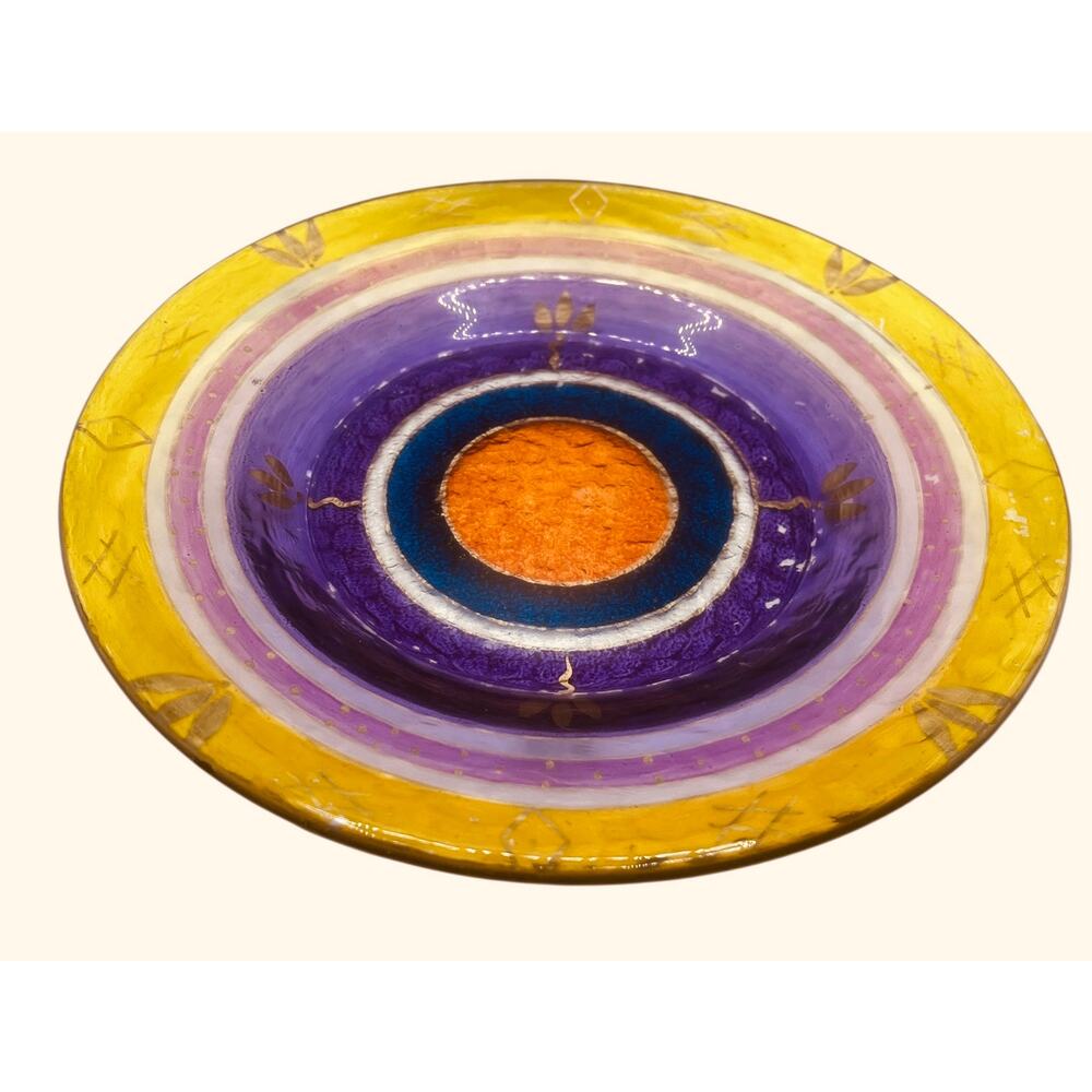 Set of 2 Hand Painted Plates 9.25”